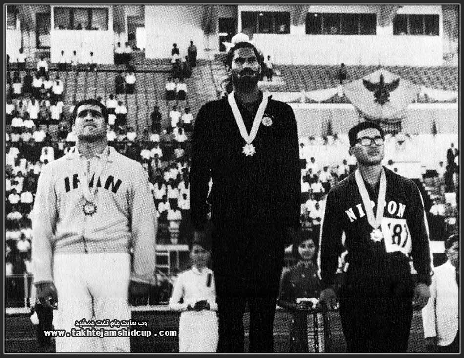 Asian Games 1966 Shot Put Joginder Singh ( India ) Gold - Yoshihisa Ishida ( Japan ) Silver - Jalal Keshmiri ( Iran ) Bronze