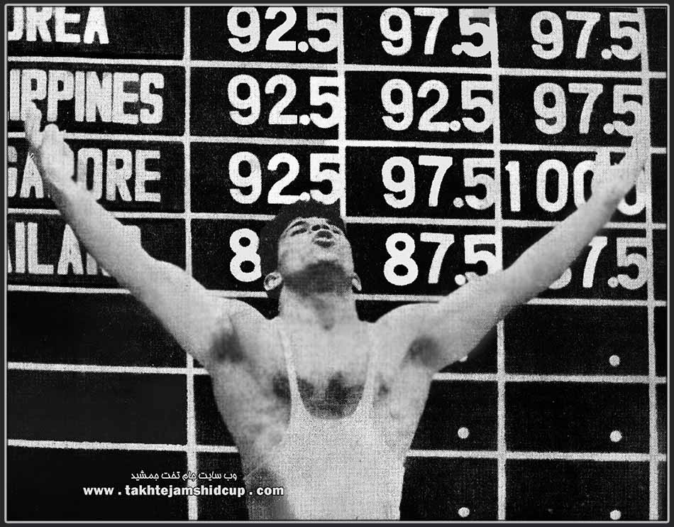 Mohammad Nassiri  56 kg weightlifting champion categories (Bantamweight) Asian Games 1966