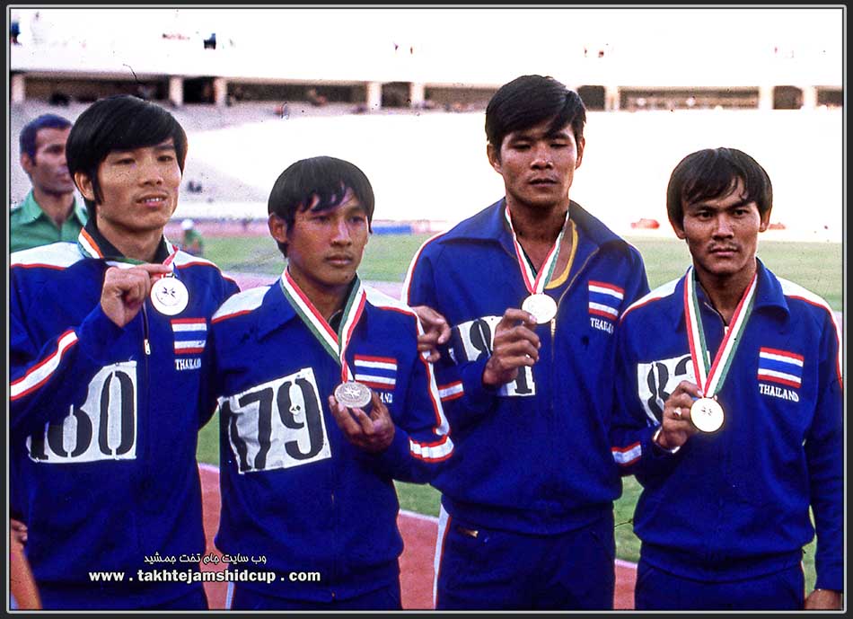 Running 4 × 100 m relay team , Tehran Asian Games 1974